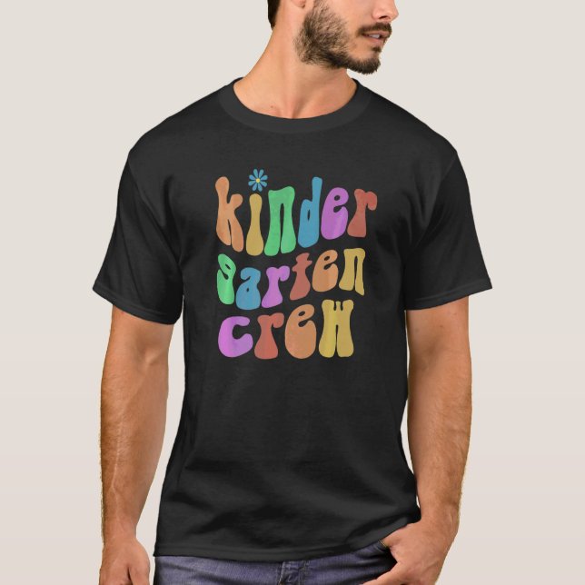 Trendig förskolebesättning lärare Hej Kinde Vinta T Shirt (Framsida)