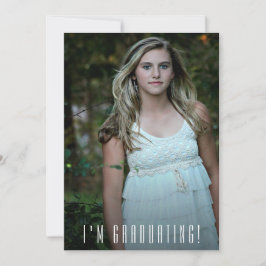 Trendig foto examensfirande tillkännagivande meddelande