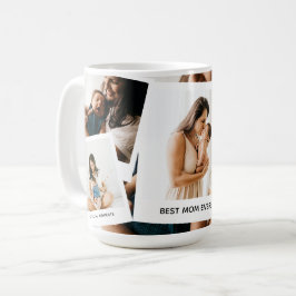 Trendig fotokollage 'Bästa mamma någonsin' Kaffemugg