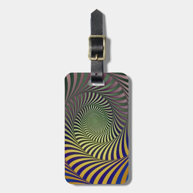 Trendig Fractal Swirl Mönster Bagagebricka (Vertikal Framsida)