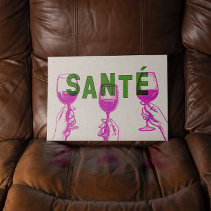 Trendig Fransk Vin Sante Wall Art Poster