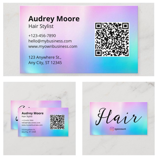 Trendig frisörsalong Frisör Skönhetssalong  Visitkort (Trendy Hair Salon Hair Stylist Beauty Salon Business Card
)