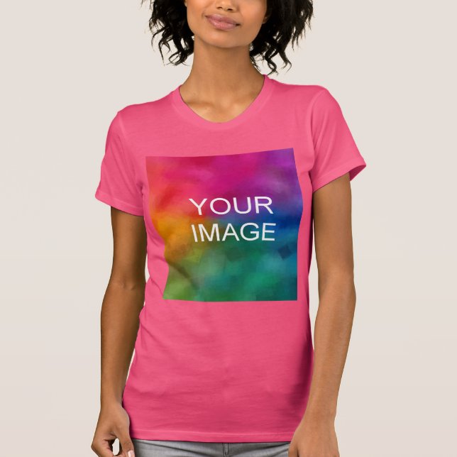 Trendig Fuchsia Modern Elegant Mall T Shirt (Framsida)