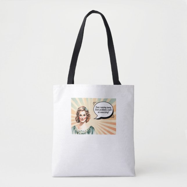 Trendig Funny Women's Quote Tote Bag Tygkasse (Framsida)