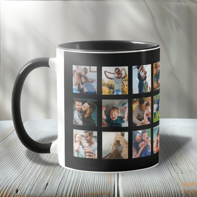 Trendig fyrkantig fotokollage med 24 bilder som mi mugg (Skapare uppladdad)