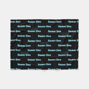 Trendig GAMERS DEN Mysiga Blanketten med NAMN Neon Fleecefilt