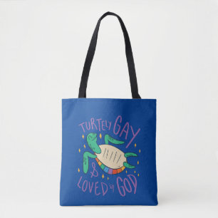 Trendig Gay pride Turtley Gay Loved av Gud Tygkasse