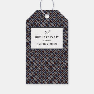 Trendig Geometric Mönster, Modern Födelsedagsfest Presentetikett