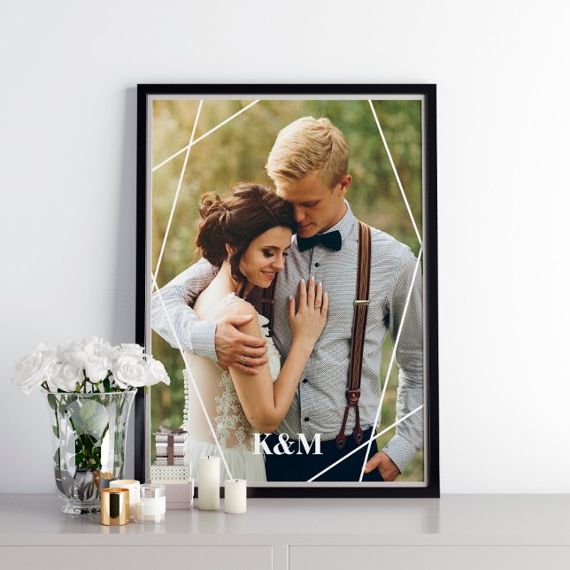Trendig Geometric Ram och Monogram Poster (Skapare uppladdad)