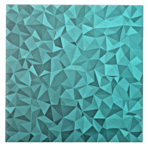 Trendig Geometric Triangle Mosaic Turcoise Tile Kakelplatta