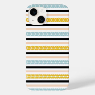 Trendig Geometric White Black Gult Rand Design