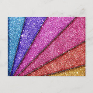 Trendig Geometrical Glitter Rand Vykort