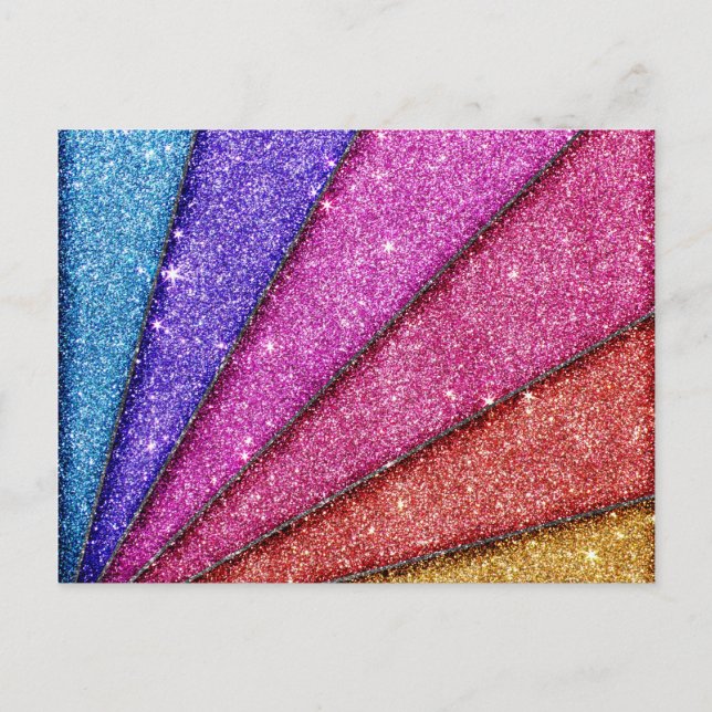 Trendig Geometrical Glitter Rand Vykort (Framsida)