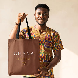 Trendig Ghana Accra Monogram-design - Västra Afrik Tygkasse