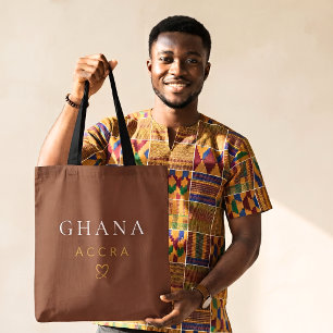 Trendig Ghana Accra Monogram-design - Västra Afrik Tygkasse