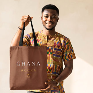 Trendig Ghana Accra Monogram-design - Västra Afrik Tygkasse