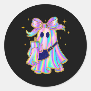 Trendig Ghost Shirt Coffee Tumbler Pastel Hallowee Runt Klistermärke