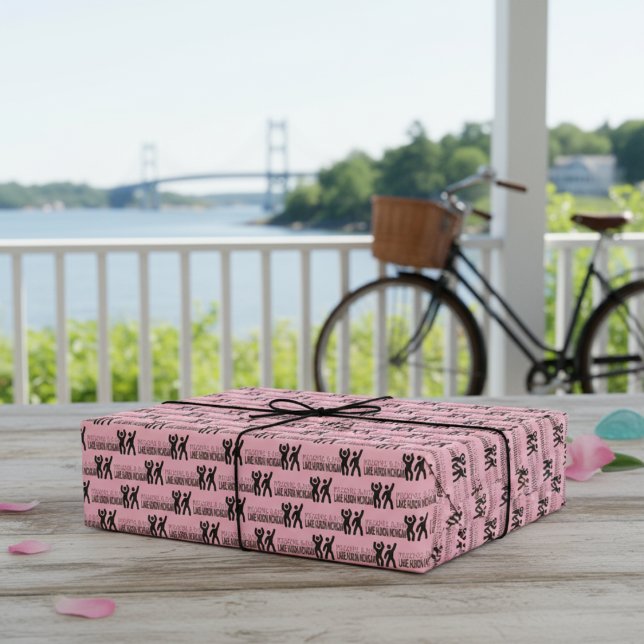 Trendig Gift Wrap som inspirerats av Mackinac Isla Presentpapper (Trendy Gift Wrap Inspired by Mackinac Island Vibes)