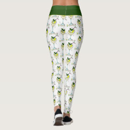 Trendig Gin Älskare Cocktail Glass Snyggt White Leggings