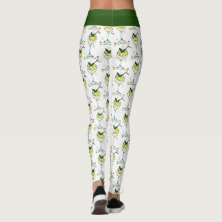 Trendig Gin Älskare Cocktail Glass Snyggt White Leggings