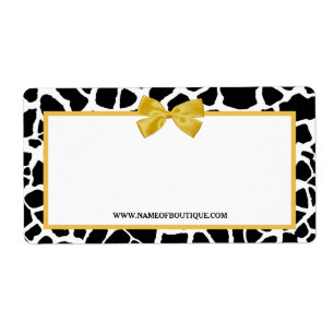 Trendig Giraffe Print Gult Bow Mode Boutique Fraktsedel