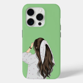 Trendig Girl Illustration - Snyggt grönt design