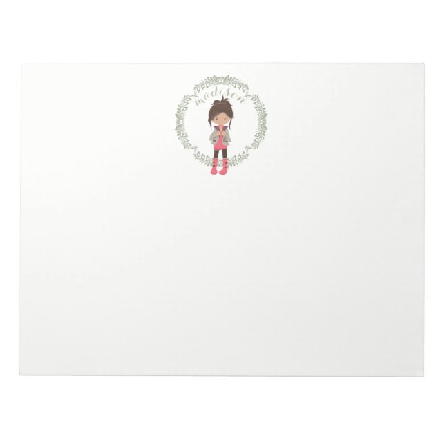 Trendig Girly Avatar Anteckningsblock (Framsida)