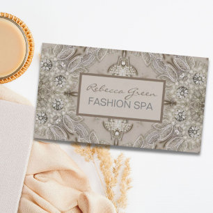 Trendig Girly Chic Gatsby Mode Paris Snöre Visitkort