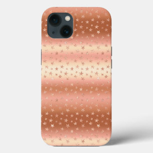 Trendig Girly i ro Guld Metallic Glitter Stars