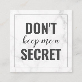 Trendig Girly Marble Business Reference Card Rabattkort