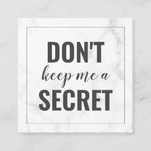 Trendig Girly Marble Business Reference Card Rabattkort