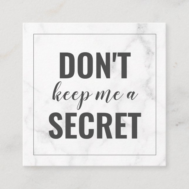 Trendig Girly Marble Business Reference Card Rabattkort (Framsida)