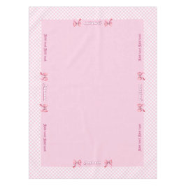 Trendig Girly Rosa Play Checkerboard Mönster & Bow