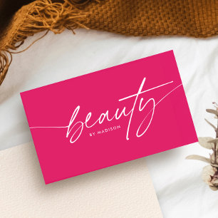 Trendig Girly Ruby Red Beauty Makeup Artist Script Visitkort