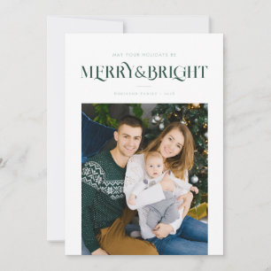 trendig glad & ljus blå julkort
