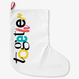 Trendig, glad, stadstypografi av Together Stor Julstrumpa