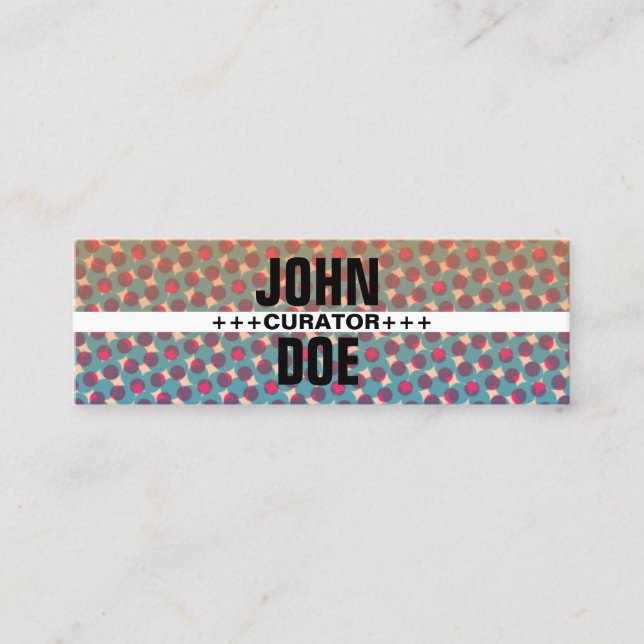 Trendig, glam, konst, evenemang och entreprenörer mini visitkort (Framsida)