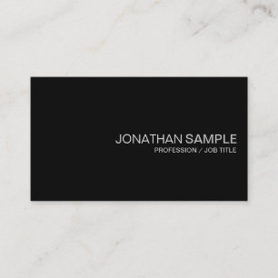 Trendig Glamous design Plain Black White De Luxe Visitkort