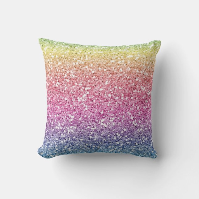 Trendig Glitter Colorful Ombre Kudde (Framsida)