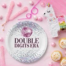 Trendig Glitter Disco Dubbla Digits Era Birthday