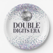 Trendig Glitter Disco Dubbla Digits Era Birthday