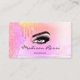 Trendig Glitter holografiska droppar Lash marble Visitkort