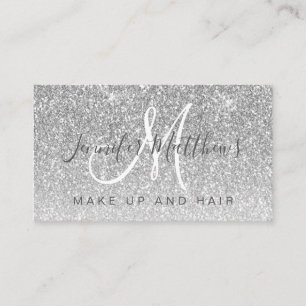 Trendig Glitter Makeup Artist Hair Salon Visitkort