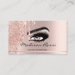 Trendig Glitter Ro guld droppar Lash marble Visitkort