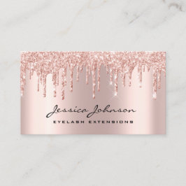 Trendig Glitter Ro guld droppar Lash marble Visitkort