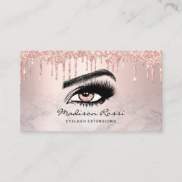 Trendig Glitter Ro guld droppar Lash marble Visitkort