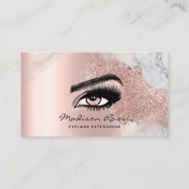 Trendig Glitter Ro guld droppar texturerad marmor Visitkort