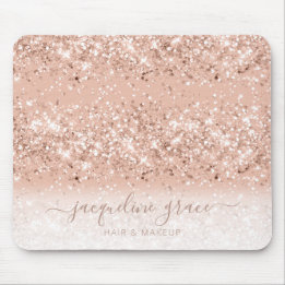 Trendig Glitter  Rosa ros Guld Makeup Hair Musmatta
