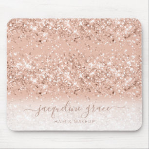 Trendig Glitter Rosa ros Guld Makeup Hair Musmatta