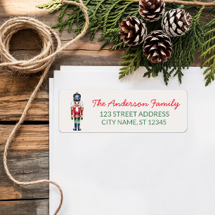 Trendig God jul Nutcracker Returadress Etikett